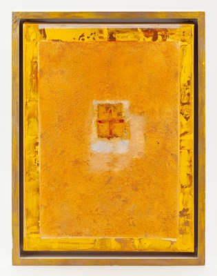 Lot 766 - ROBIN WELCH (1936-2019); ‘Yellow', mixed media...