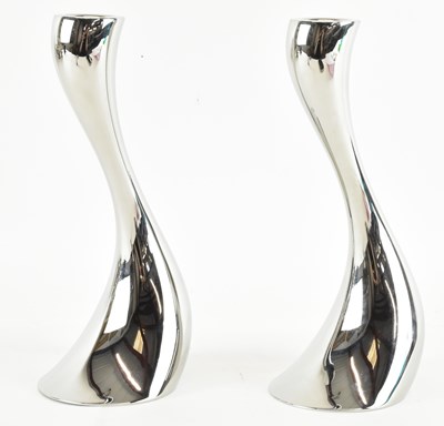 Lot 565 - GEORG JENSEN; a pair of modern stainless steel...