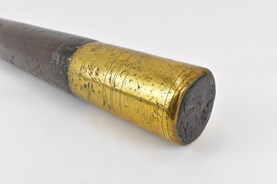 Lot 157 - A 19th century wood and brass truncheon