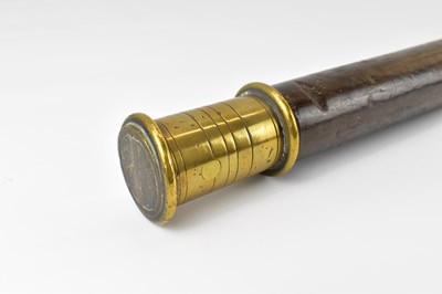 Lot 157 - A 19th century wood and brass truncheon