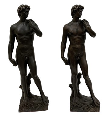 Lot 696 - AFTER MICHELANGELO; a pair of reproduction...