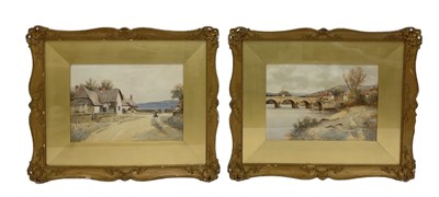 Lot 273 - H ENGLISH; a pair of watercolours, rural...