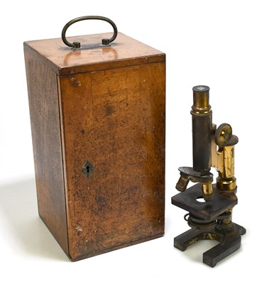 Lot 2594 - An Edwardian lacquered brass monocular...