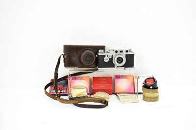 Lot 206 - LEICA; a DRP camera in case, together with...