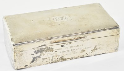 Lot 1164 - A George V hallmarked silver cigarette box,...