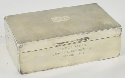 Lot 1163 - D BROS; a modern hallmarked silver cigarette...