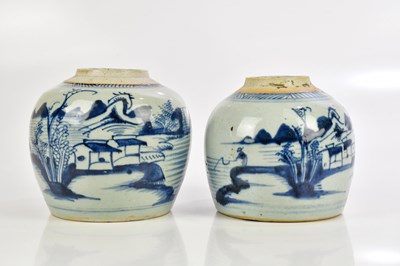 Lot 1115 - Two 19th century Chinese blue and white ginger...