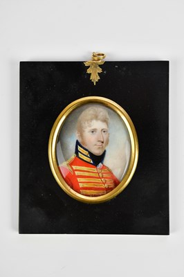 Lot 303 - A 19th century portrait miniature, depicting...