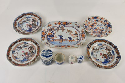 Lot 1028 - A Chinese Imari export ware meat plate, circa...