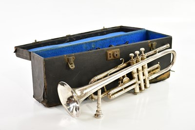 Lot 1162 - SAVANA; a nickel plated trumpet, cased.