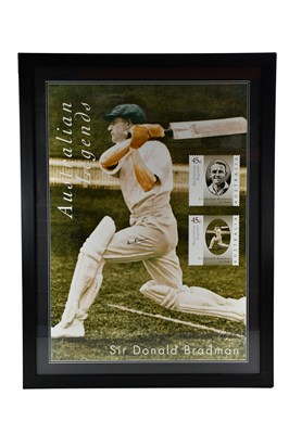 Lot 1121 - SIR DONALD (DON) BRADMAN; a large photographic...