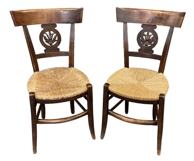 Lot 90 - A pair of early 20th century French mahogany...