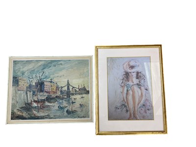 Lot 299 - UNATTRIBUTED; oil on board, harbour scene,...