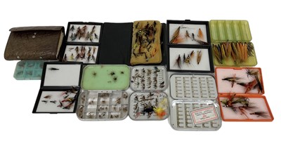 Lot 420 - A quantity of fly fishing flies including nine...