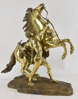 Lot 702 - A gilt metal Marly horse, height 50cm.