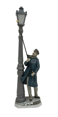 Lot 602 - LLADRÓ; a porcelain figure, 'Lamplighter', new...