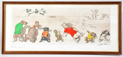 Lot 439 - BORIS O. KLEIN; three coloured etchings from...