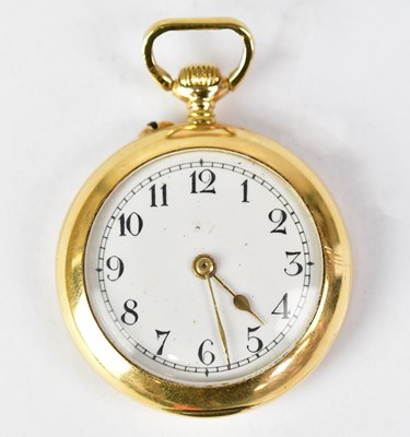 Lot 661 - An 18ct yellow gold crown wind fob watch, the...