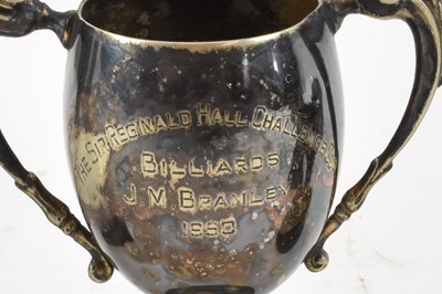 Lot 1224 - Two hallmarked silver trophy cups (both with...