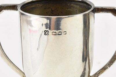 Lot 1224 - Two hallmarked silver trophy cups (both with...