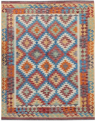 Lot 81 - An Afghan Chobi hand woven Kelim rug, 200 x...