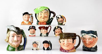 Lot 269 - ROYAL DOULTON; a collection of character jugs,...