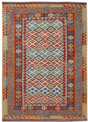 Lot 79 - An Afghan Chobi hand woven woollen Kelim rug,...