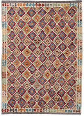 Lot 109 - An Afghan Chobi hand woven woollen Kelim rug,...