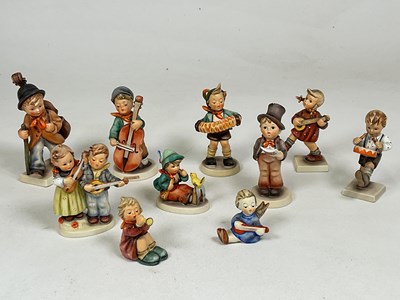 Lot 238 - GOEBEL: ten ceramic figures all with different...