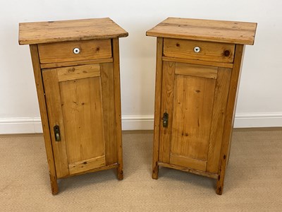 Lot 795 - A pair of rustic pine bedside cabinets, height...