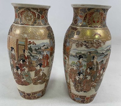 Lot 278 - A large pair of Japanese Meiji period Satsuma...