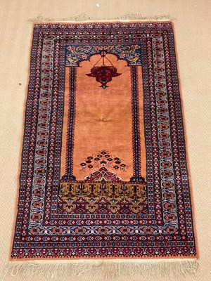 Lot 734 - A Persian rug with five intricate borders, 145...