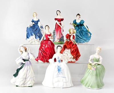 Lot 225 - ROYAL DOULTON; eight figures of ladies,...