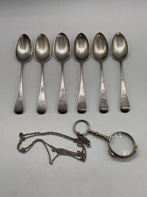 Lot 1517 - A set of six early Victorian hallmarked silver...