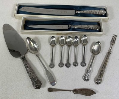 Lot 1502 - A group of hallmarked silver flatware...