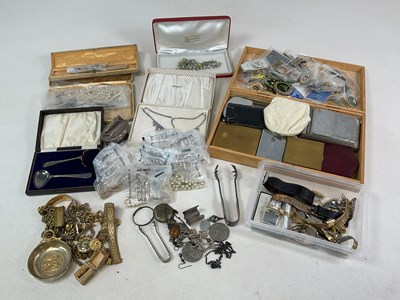 Lot 1073 - A group of costume jewellery including...