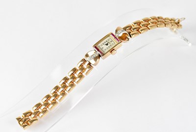 Lot 671 - NORMA; an 18ct yellow gold ladies' wristwatch,...