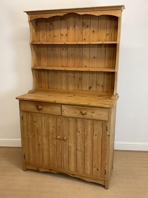 Lot 797 - A light pine dresser, height 182cm, width...