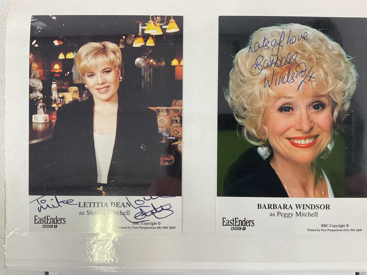 Lot 1585 - EASTENDERS; a blue ring folder containing...