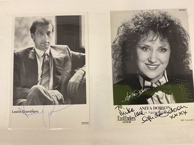Lot 1585 - EASTENDERS; a blue ring folder containing...
