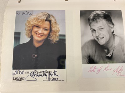 Lot 1585 - EASTENDERS; a blue ring folder containing...