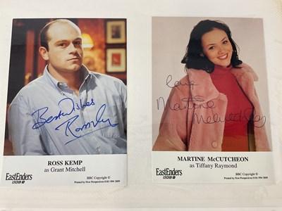 Lot 1585 - EASTENDERS; a blue ring folder containing...