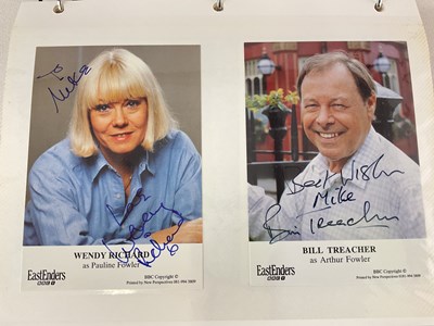 Lot 1585 - EASTENDERS; a blue ring folder containing...