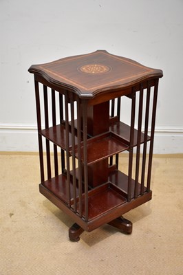 Lot 161 - An Edwardian inlaid mahogany revolving...