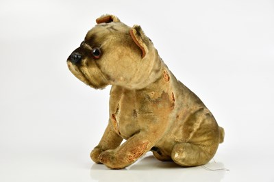 Lot 751 - A vintage stuffed dog radio, height 22cm.