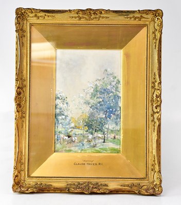 Lot 471 - CLAUDE HAYES, R.I. (1852-1922); watercolour...