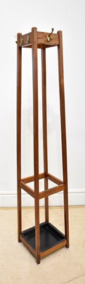 Lot 156 - An oak coat stand, of tapering square form,...