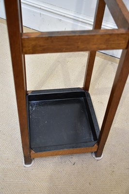 Lot 156 - An oak coat stand, of tapering square form,...