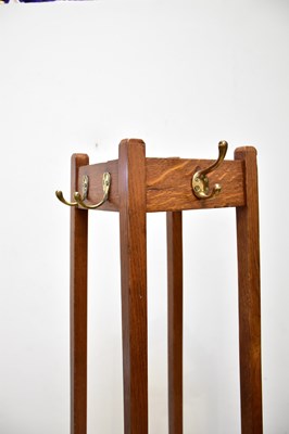 Lot 156 - An oak coat stand, of tapering square form,...