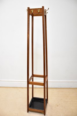 Lot 156 - An oak coat stand, of tapering square form,...